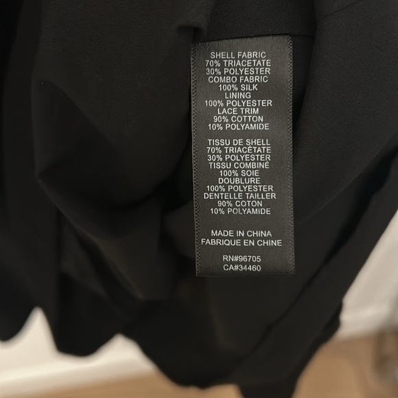 Rebecca Taylor Black Dress Size 10 - Picture 8 of 9